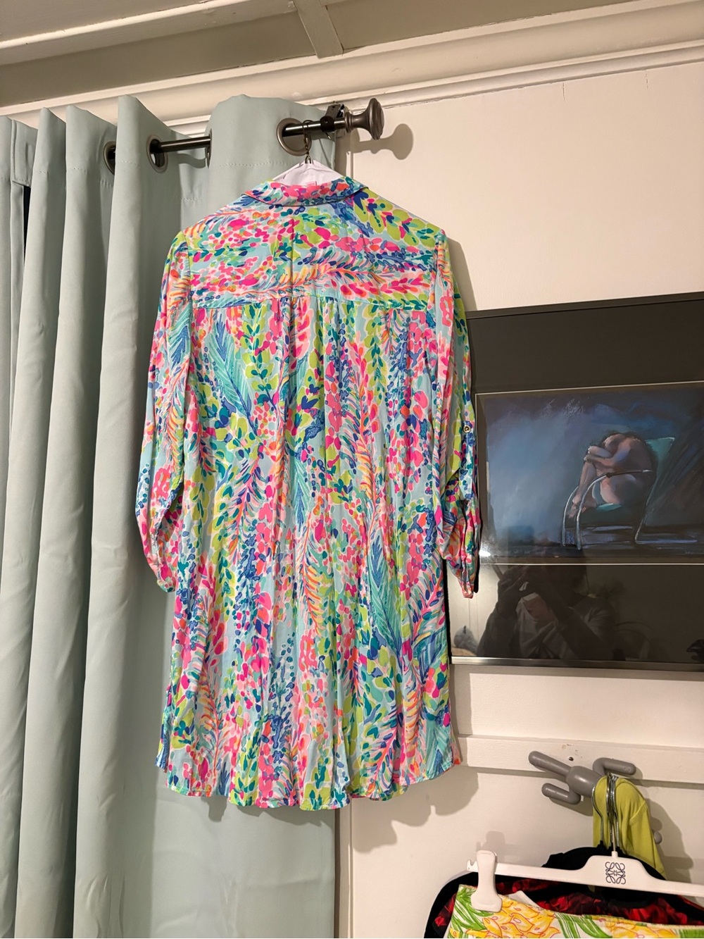 Lilly Pulitzer Elsa tunic/dress Multicolor Floral Mini Dress - Pink, Blue, Green - Picture 5 of 5